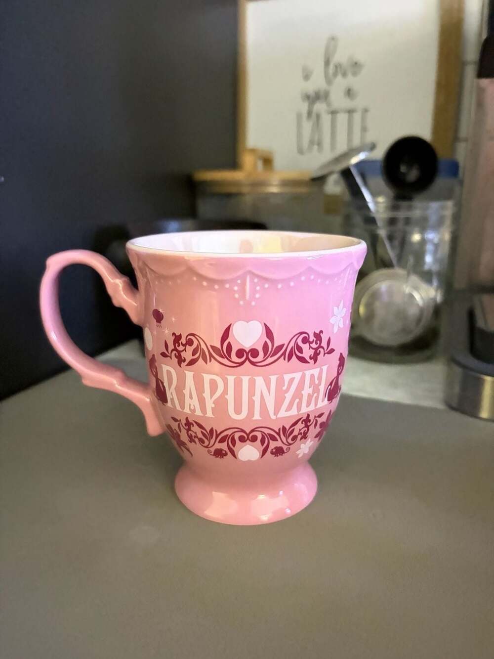 Disney Store Tangled Rapunzel Flower Princess Collection Ceramic Mug